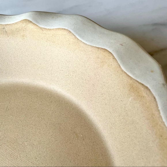 Pampered Chef•Fluted Deep Dish Pie Plate/Pan•Vanilla•9”•New Traditions Stoneware - Picture 9 of 13